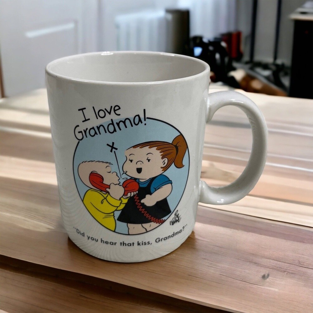 Vintage 1989 Hallmark The Family Circus I Love Grandma Coffee Mug Bil Keane